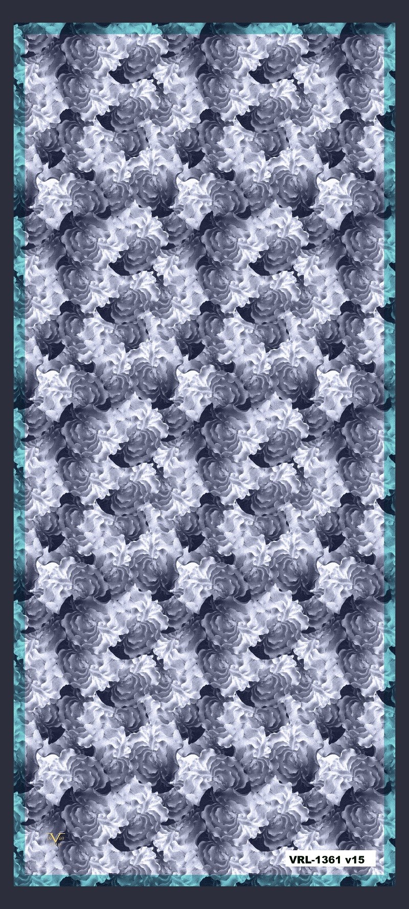 ShawlÇiçekli Desen Pavia Seri Şal Askısı ile Birlikte 90X200 cm