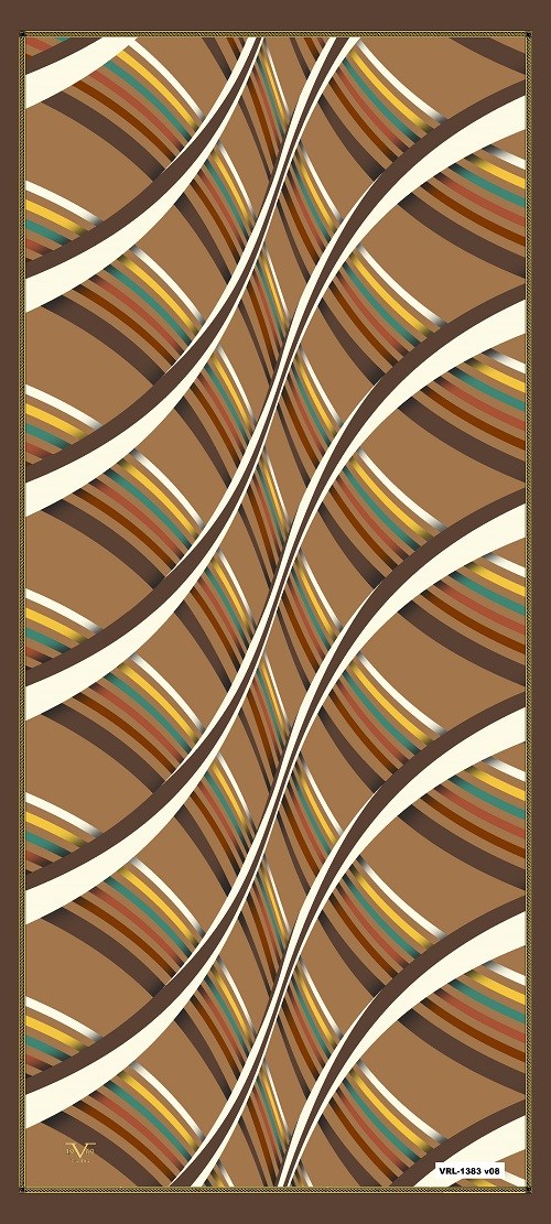 ŞALGeometrik Desen Lino Seri Şal Askısı ile Birlikte 90X200 cm