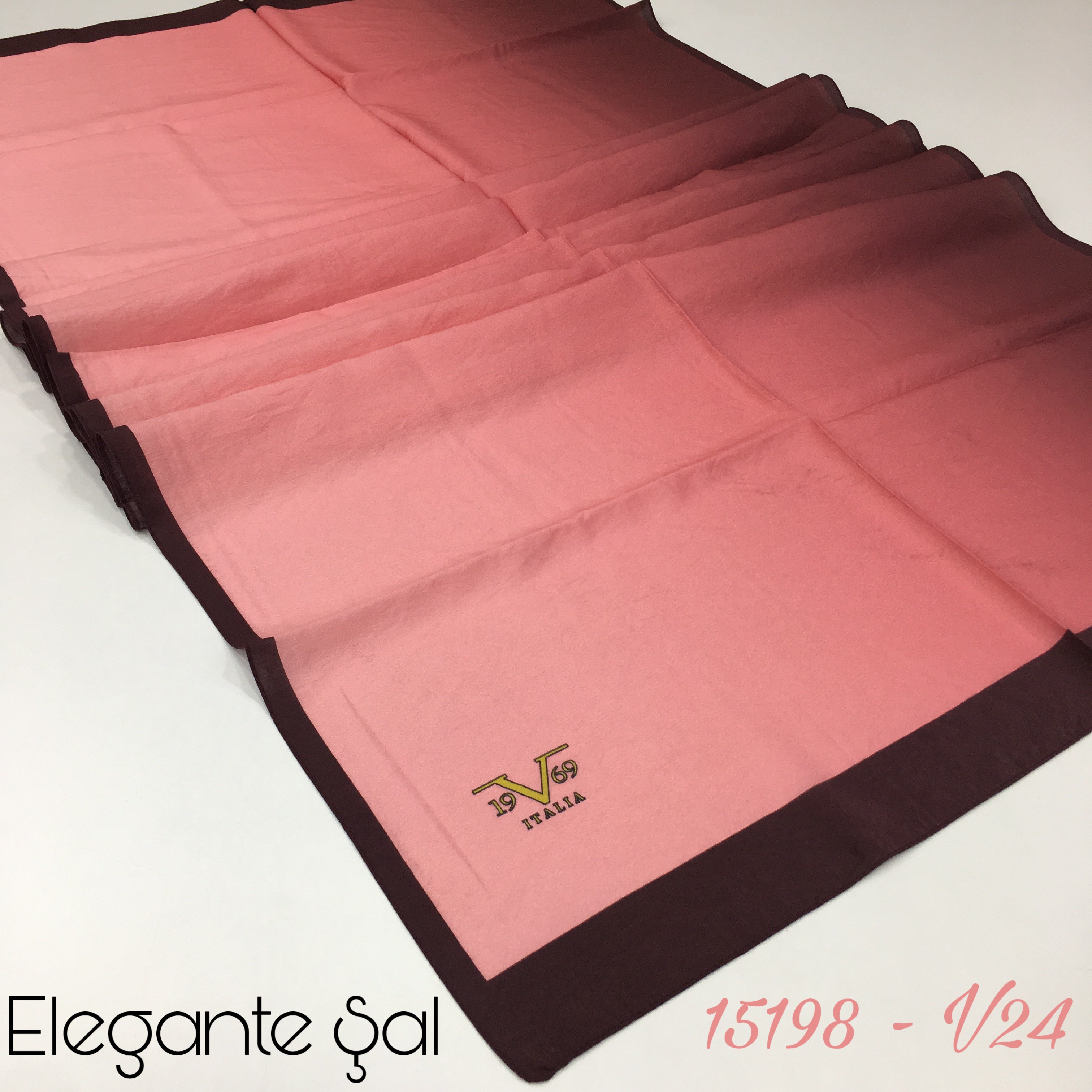 ŞALDesenli Elegante Seri Viscon Şal Askısı ile Birlikte 75x200 cm