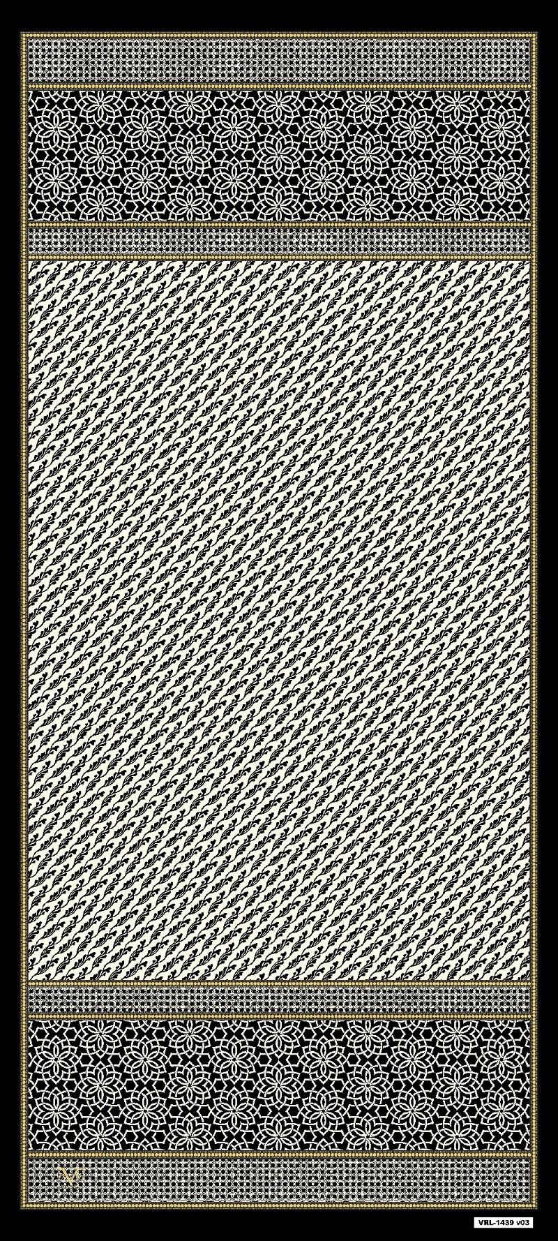 ŞALÇiçekli Desen Venezia Seri Şal Askısı ile Birlikte 90X200 cm