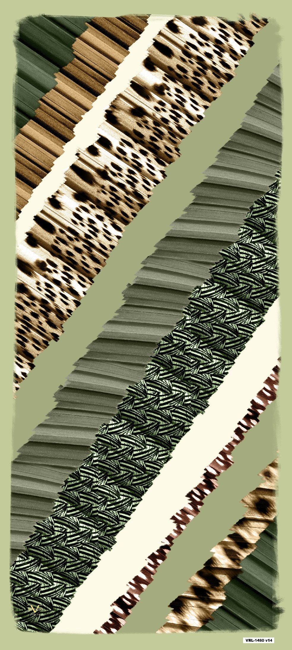 ŞALLeopar Desen Pavia Seri Şal Askısı ile Birlikte 90X200 cm