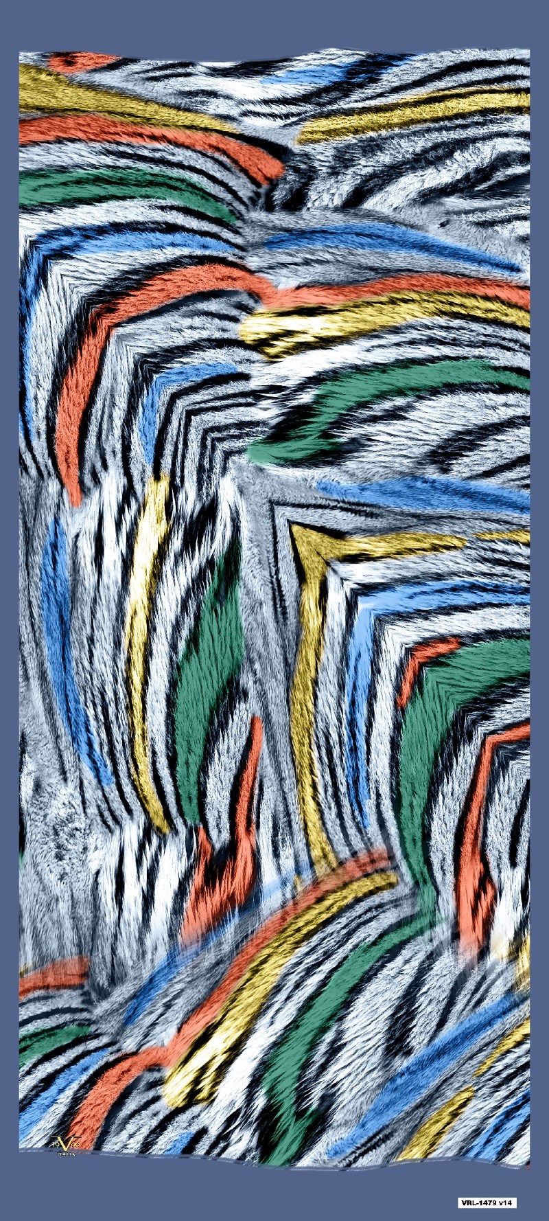 ŞALKaplan Desen Pavia Seri Şal Askısı ile Birlikte 90X200 cm