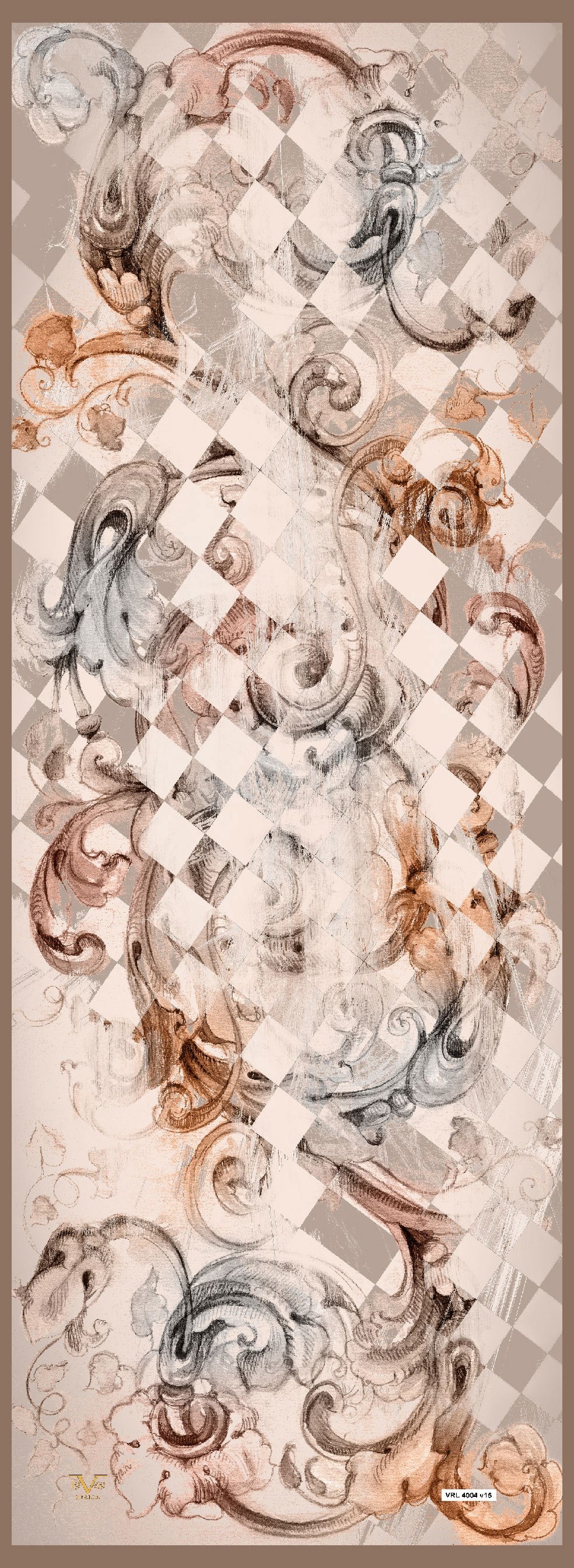 DORA SATEN SERİ ŞALBarok Desen Dora Seri Şal Askısı İle Birlikte 75x200 cm