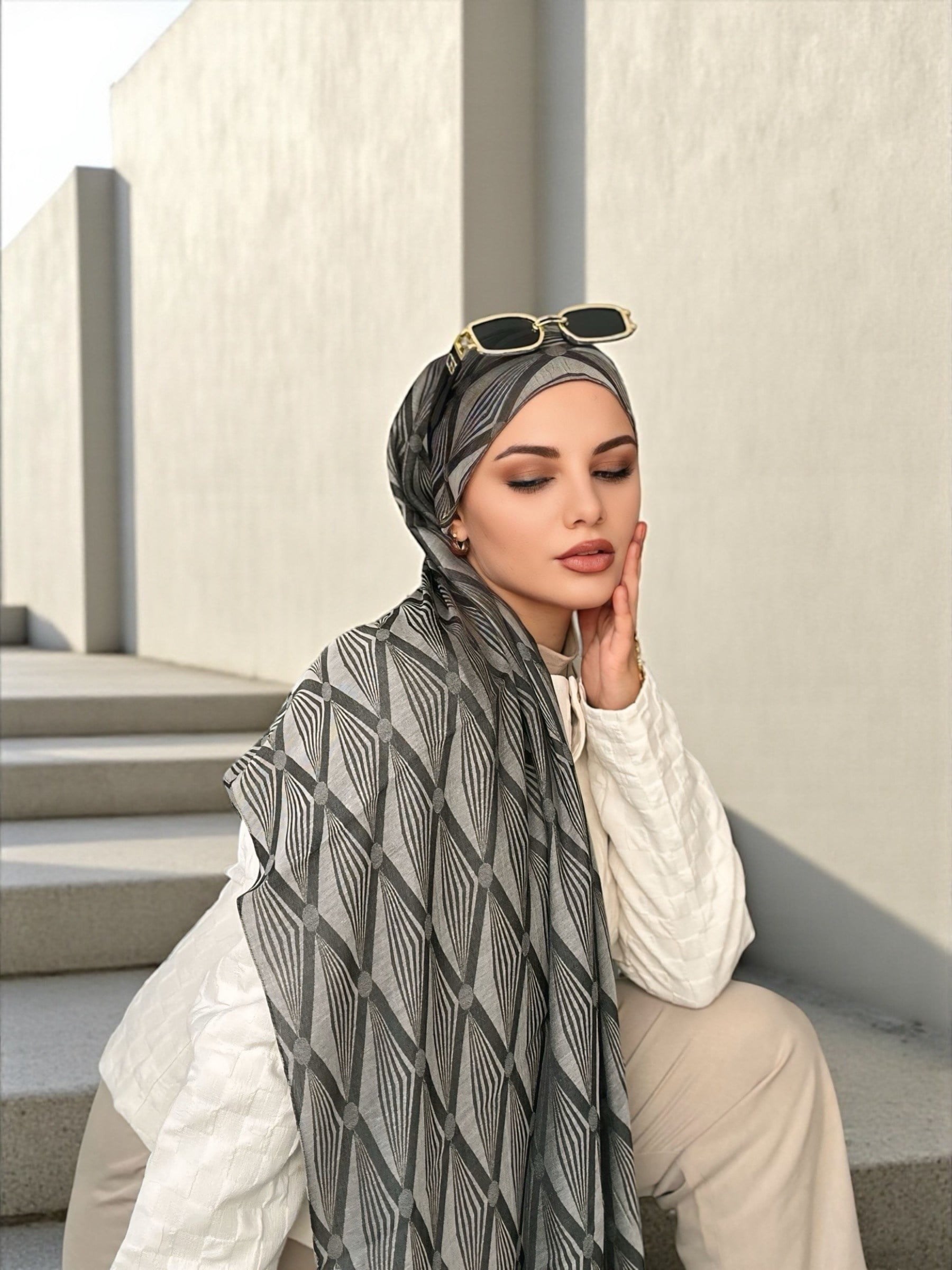 ŞALItalian Jakar Seri Şal Askısı ile Birlikte 75x200 cm