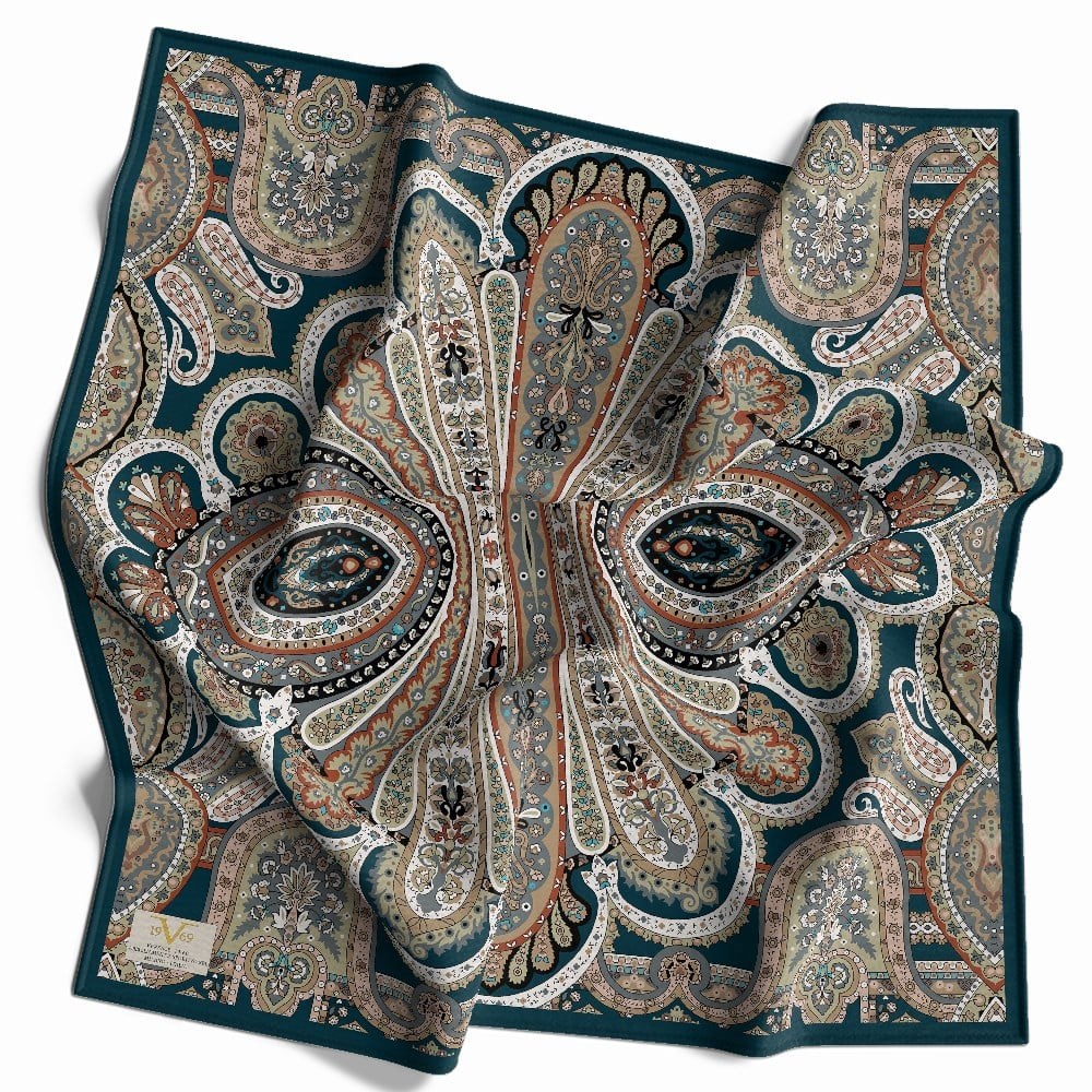 EŞARPEtro Desen WOOLLY Seri Eşarp Askısı İle Birlikte 94X94 cm