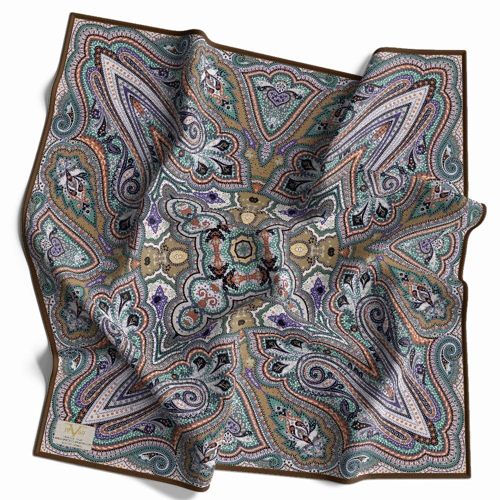 ScarfEtro Desen WOOLLY Seri Eşarp Askısı İle Birlikte 94X94 cm