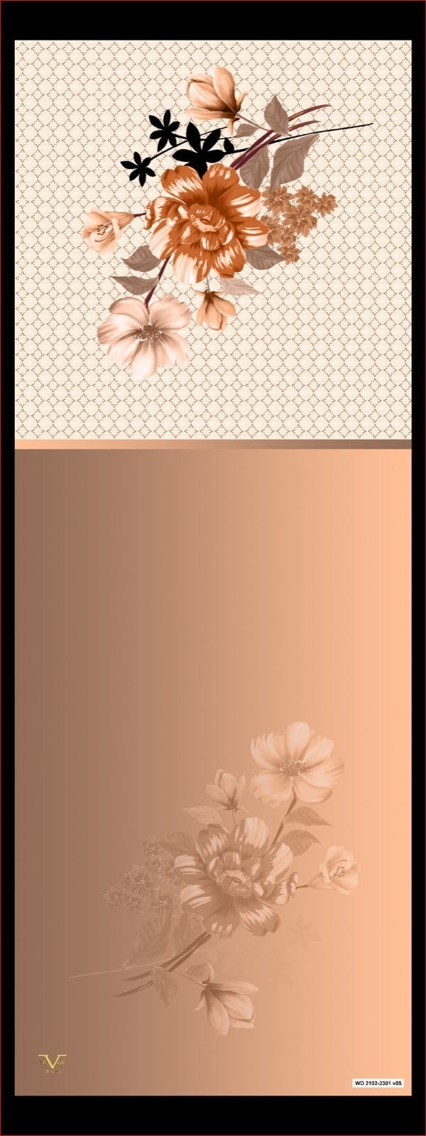 MODAL ŞALÇiçekli Desen Micro Modal Seri Şal Askısı ile Birlikte 75x200 cm