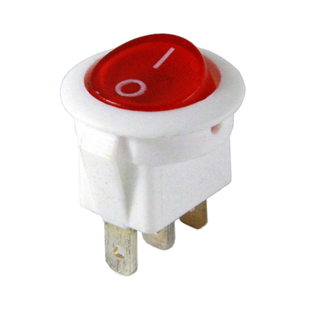  IC-131B Yuvarlak Işıklı Anahtar ON-OFF 3P Beyaz Kasa