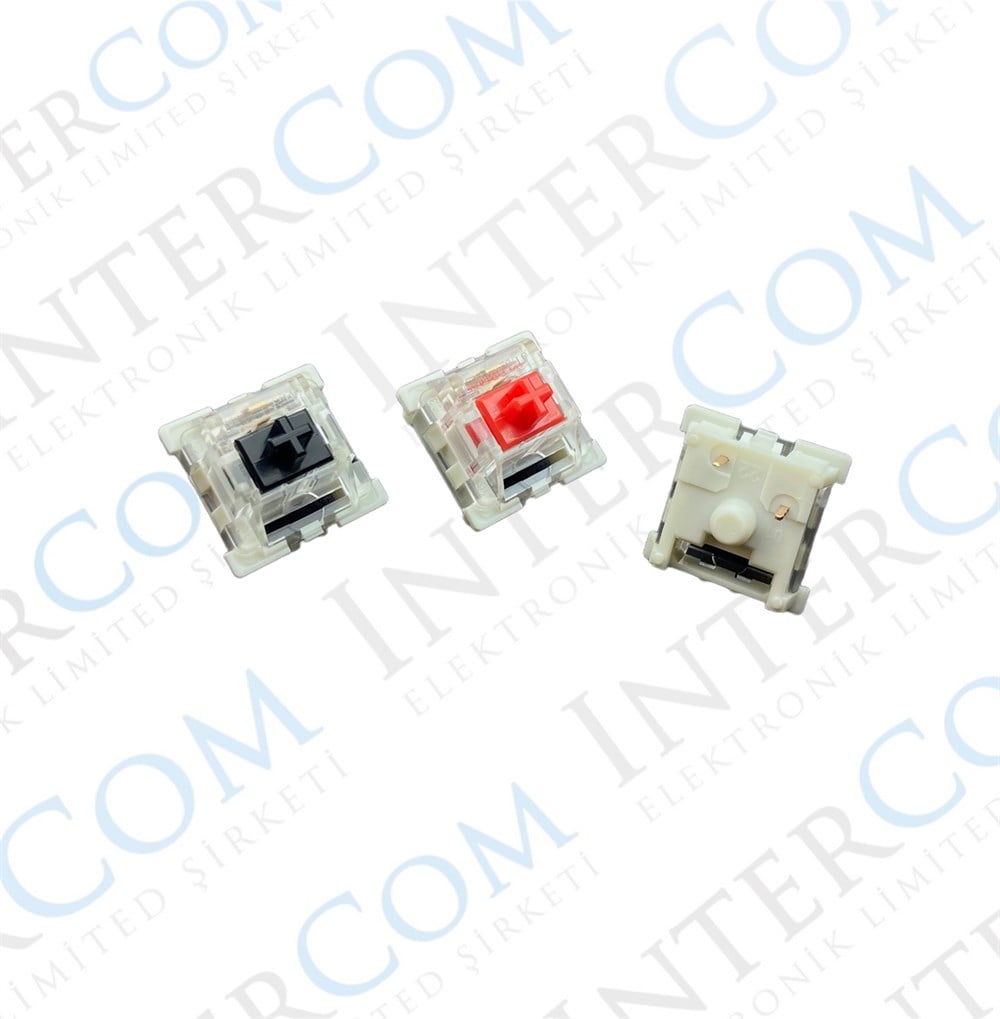 IC-204D Mekanik Klavye Butonu - Siyah 60GF / Kırmızı 45GF