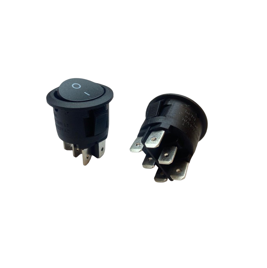 IC-133-6 YUVARLAK ANAHTAR ON-OFF 6P SİYAH