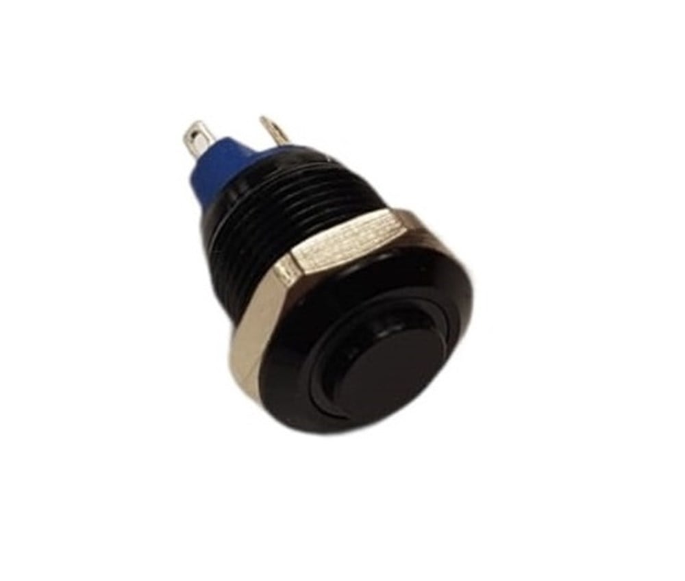 12mm Metal MAVİ LEDli Yaylı Buton IP67