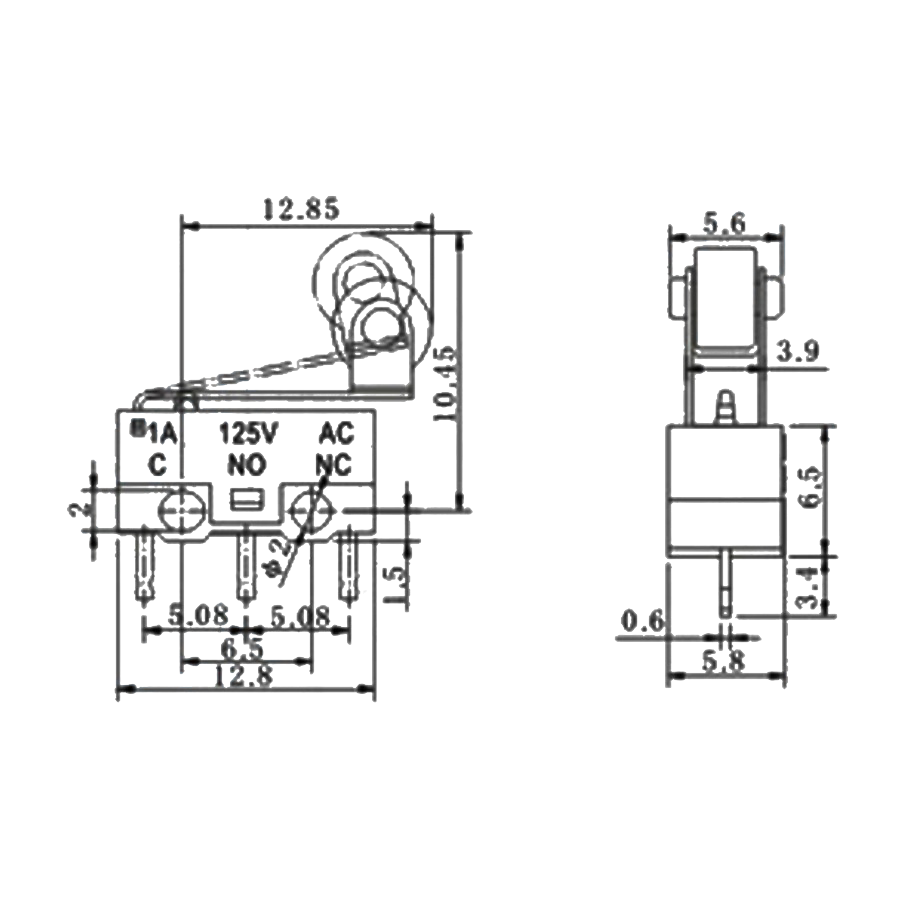 IC-162C Micro Switch Mini Makaralı KW10-Z4P
