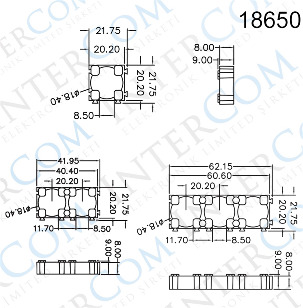 18650 PİL TUTUCU BRAKET