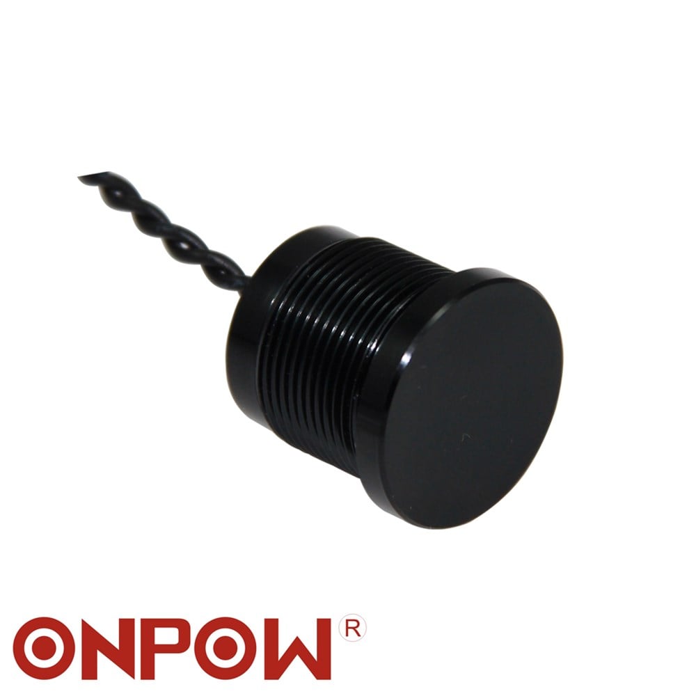 19mm Metal Piezo Buton Dokunmatik IP68 Siyah