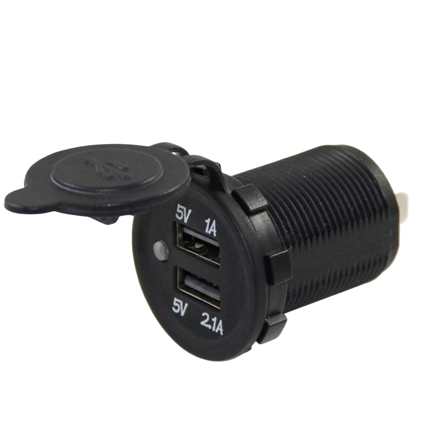 VOLTMETRE + ÇAKMAK GİRİŞİ + 2Lİ USB + 3LÜ KULAK  PANO TİP 28MM