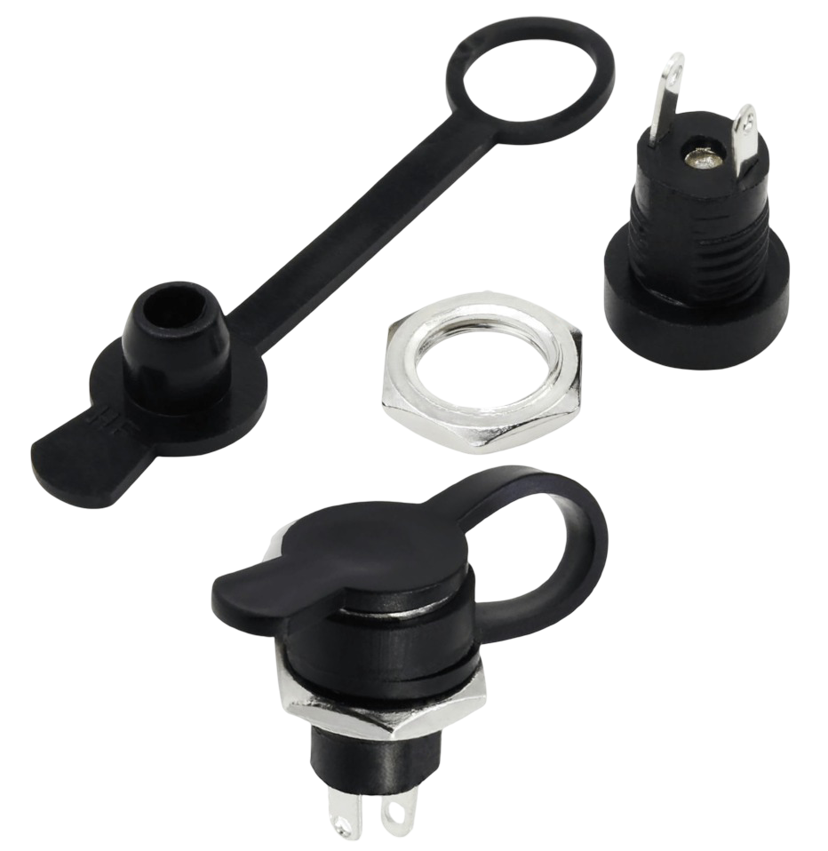 IC-258B DC Jak 2.1mm Korumalı Ø8mm