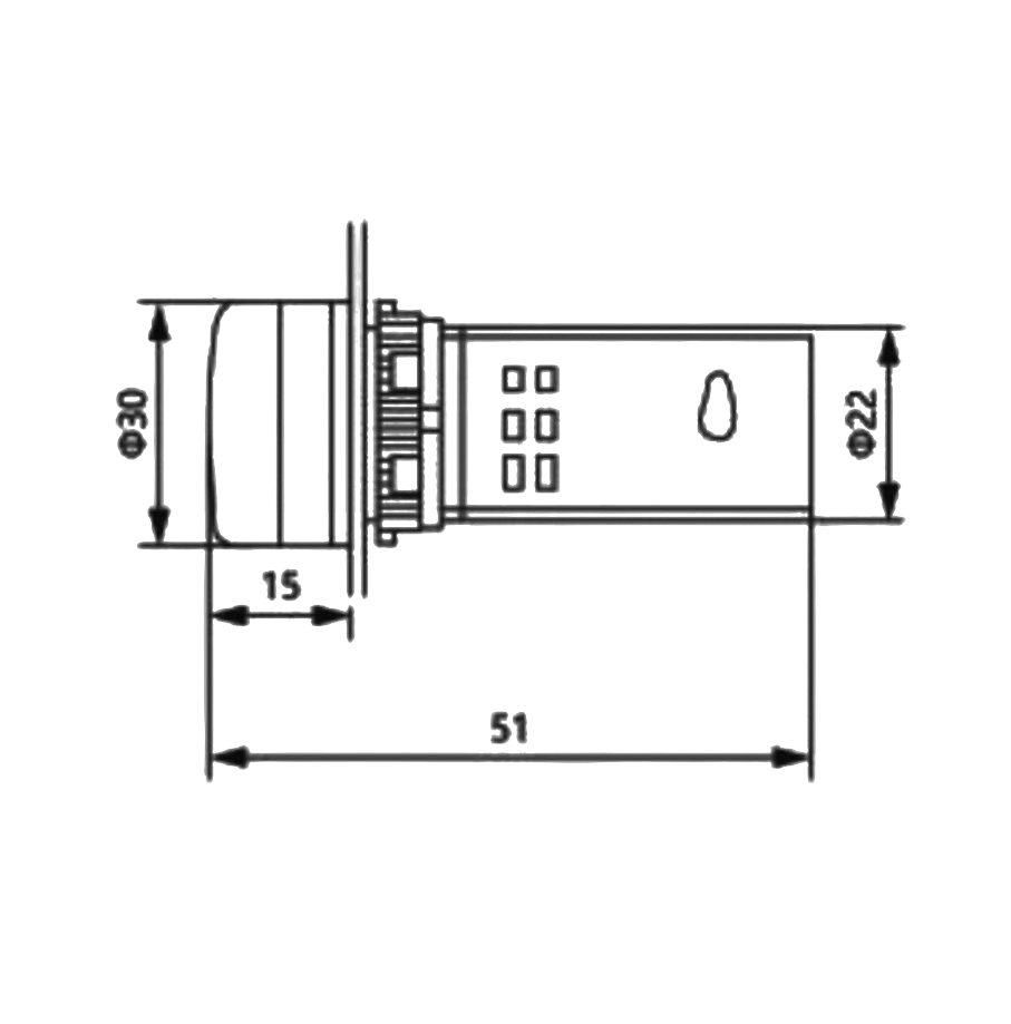 AD22-22VA 22mm Dijital Volt-Ampermetre