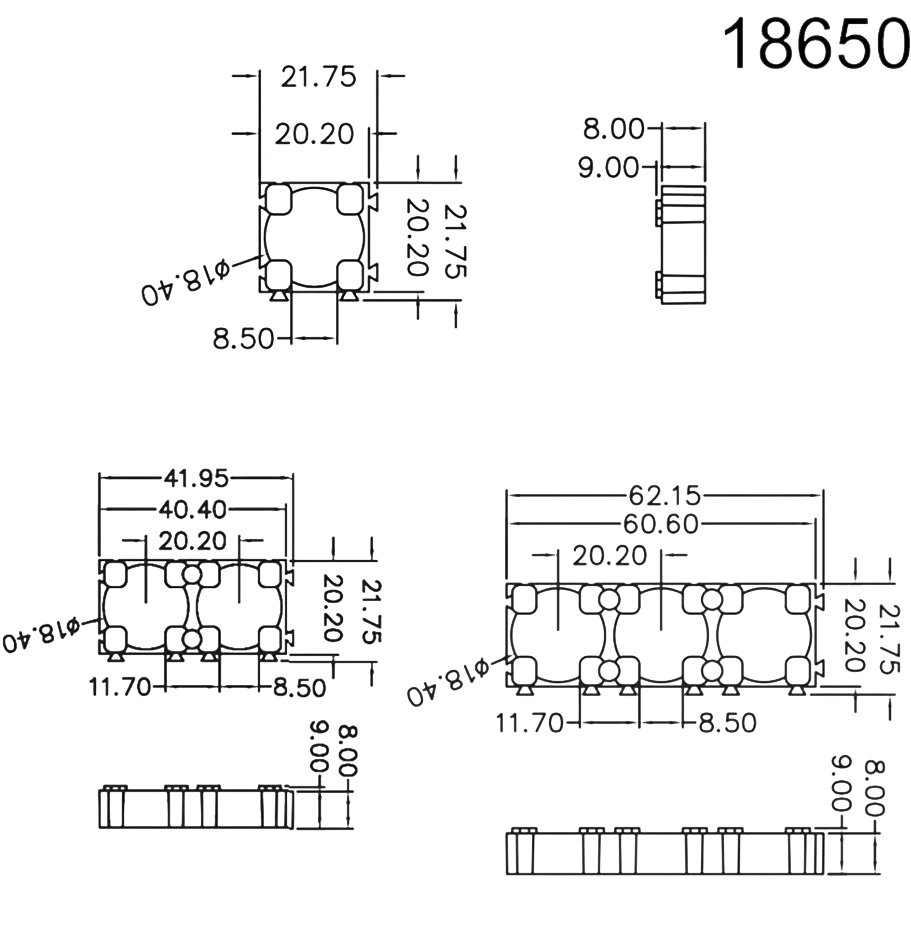 18650 PİL TUTUCU BRAKET