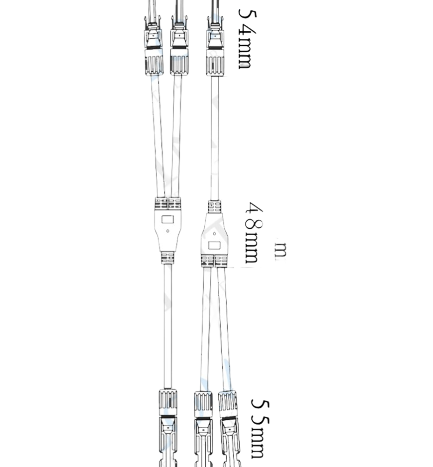 IC-273-2  MC4 Güneş Paneli Konnektörü 2li Kablolu Set