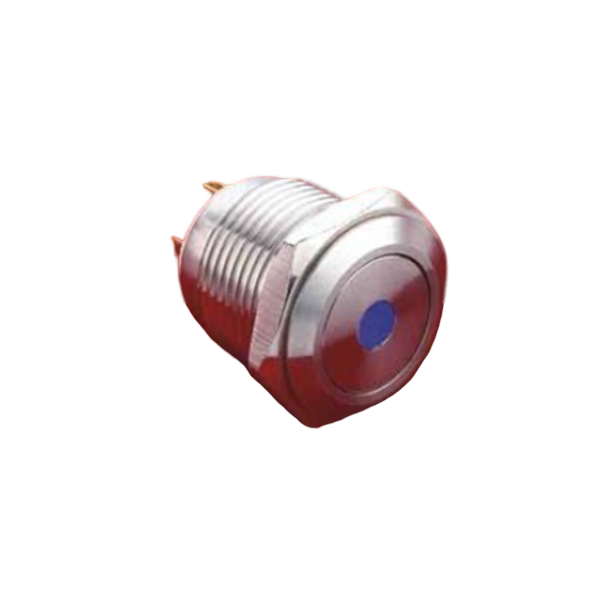 16mm Metal NOKTA LED'li Yaylı Buton IP65 GQ16F-10D