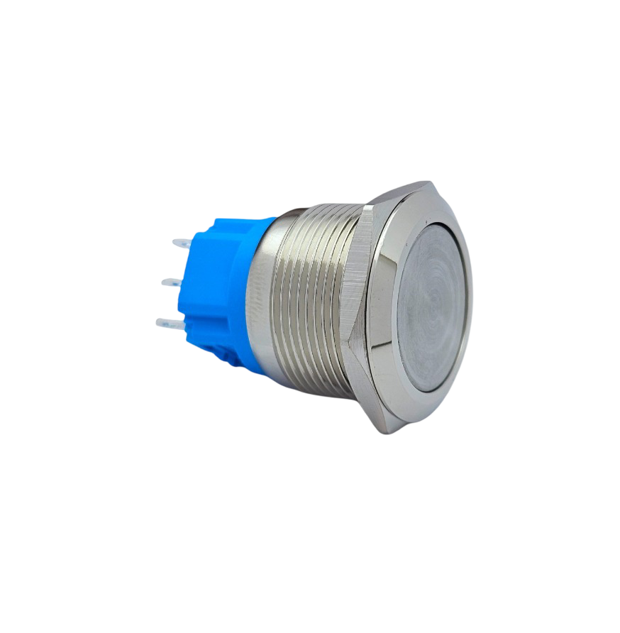 E89-1 22MM METAL BUTON YAYLI DÜZ 1NO/1NC