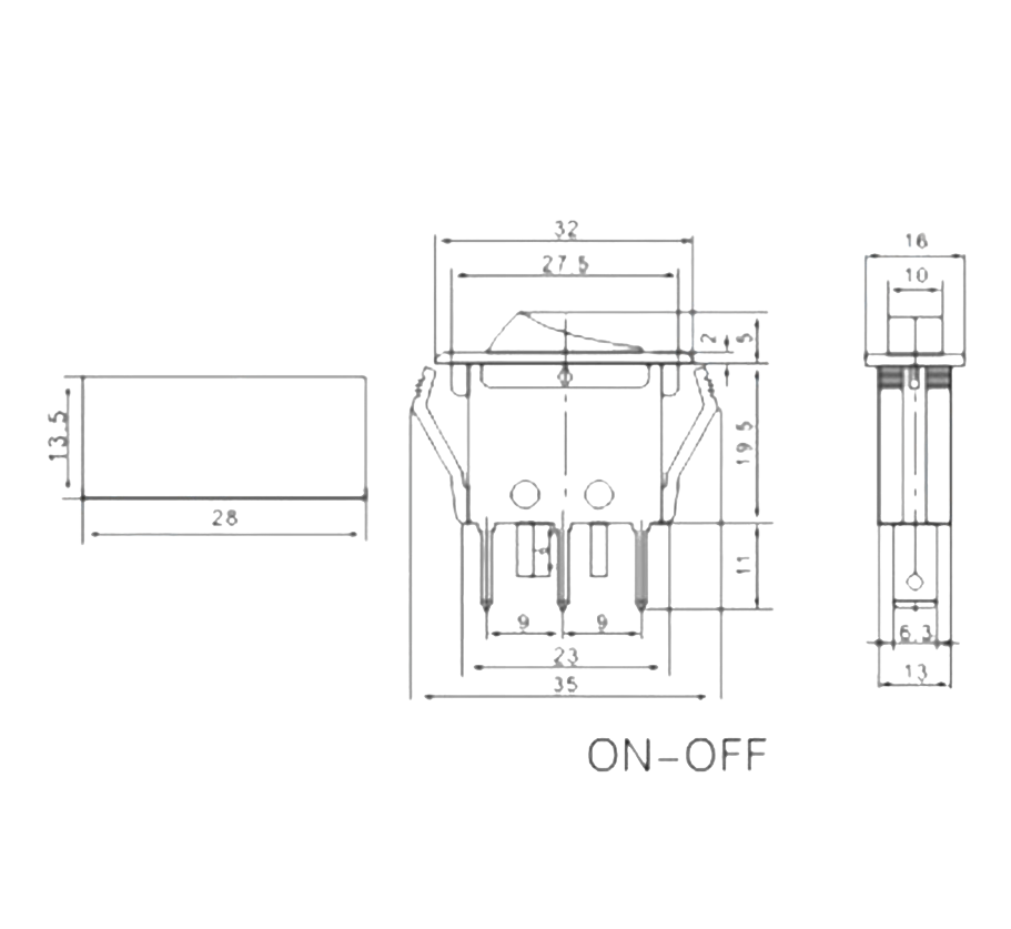 IC-113-8 Tekli Anahtar Işıklı ON-OFF 