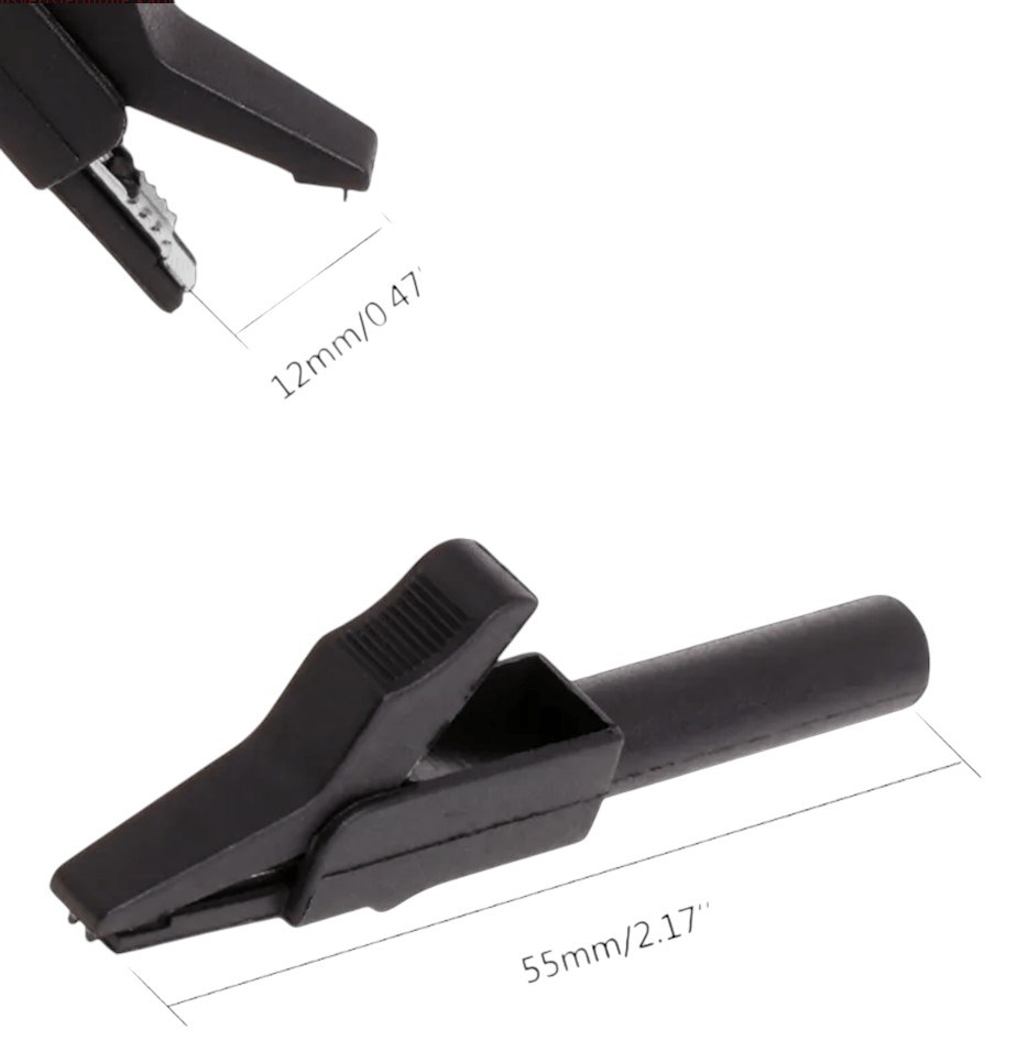 IC-243B 4MM Banan Jak Girişli Krokodil 55MM