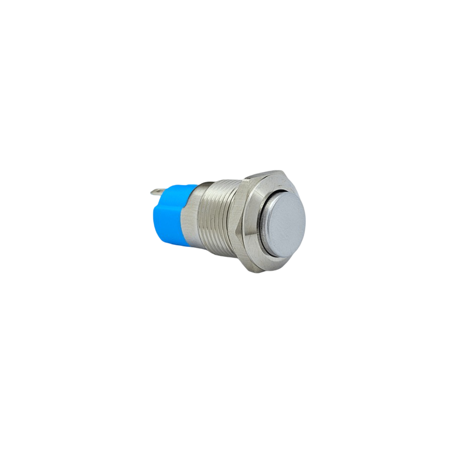 E12A 12MM METAL IŞIKSIZ KALICILI BUTON - ÇIKIK KAFA - 1NO - IP67