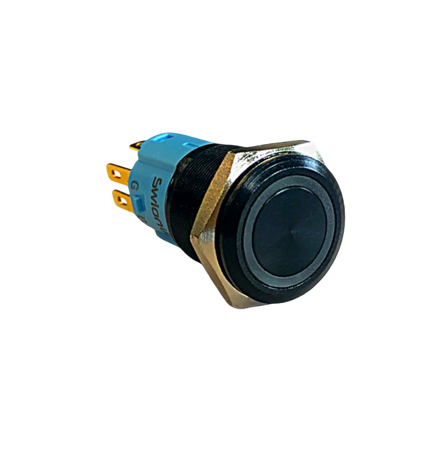 16MM SİYAH KASA 6V RGB LEDLİ KALICILI BUTON