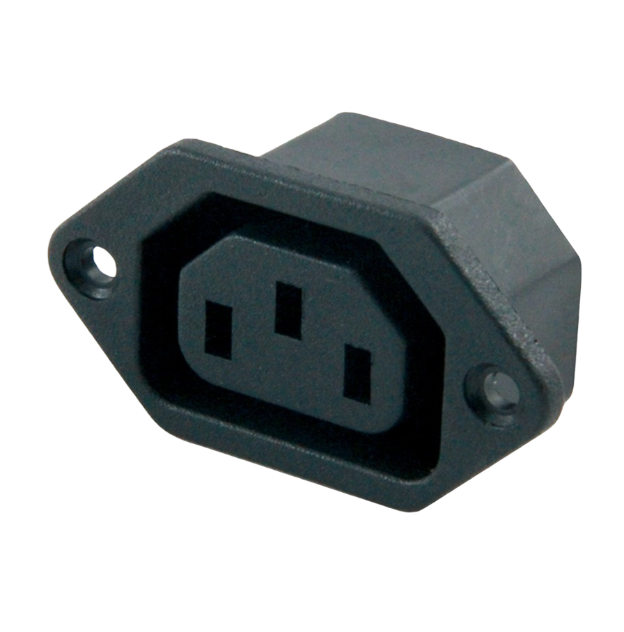 IC-212A-S C13 Power Soket Dişi Kulaklı - UL Sertifikalı