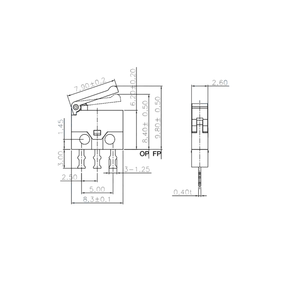 IC-162S Micro Switch Mini Plastik