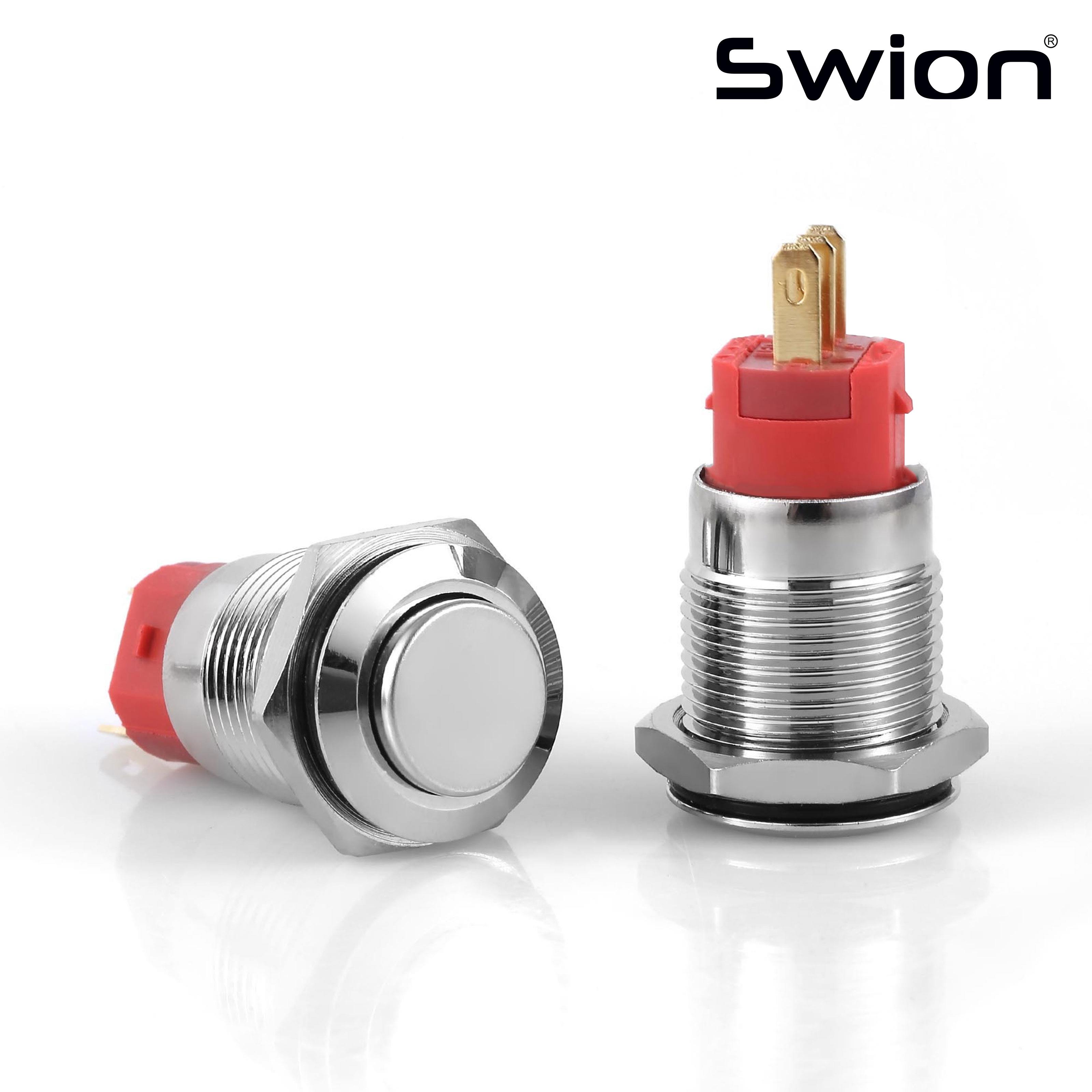 D64 | 16MM METAL KALICI BUTON IŞIKSIZ