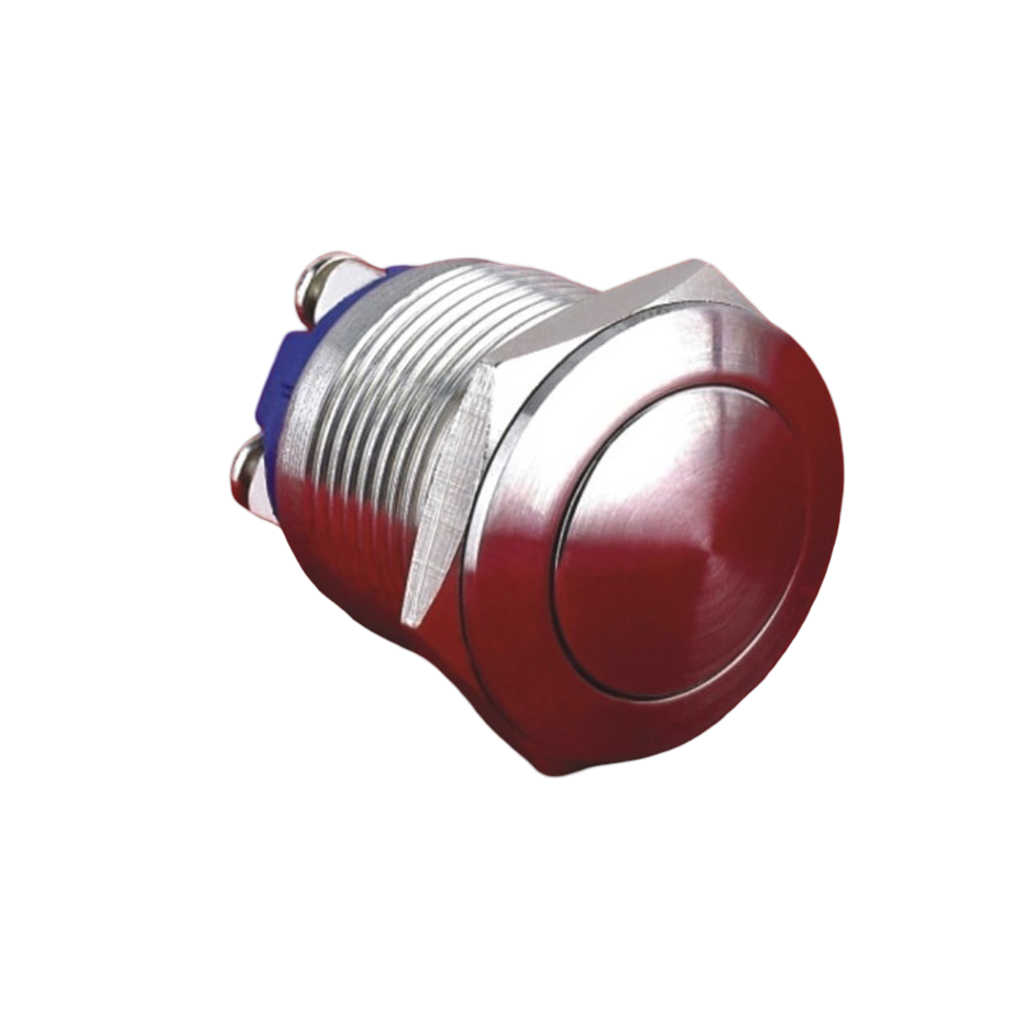 NO61 GQ19B-10-N 19mm Metal Yaylı Buton IP65 Bombeli