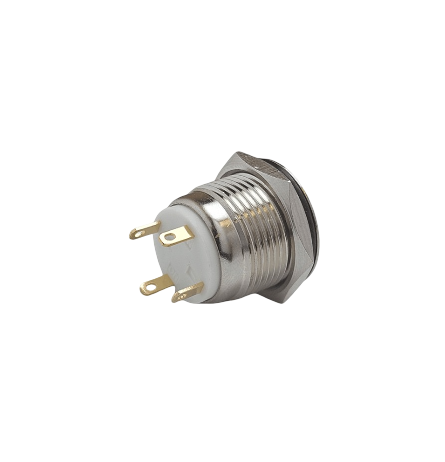 E35 16MM METAL BUTON YAYLI 12-24V YEŞİL LED 1NO