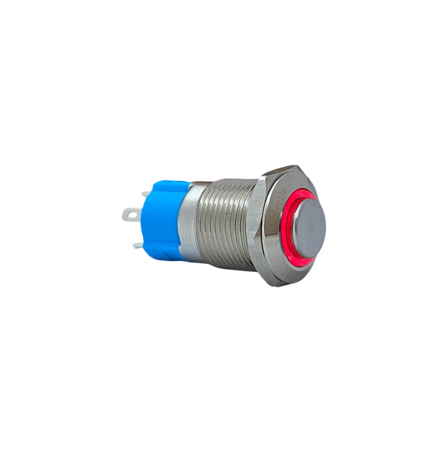 12MM KALICILI LEDLİ METAL BUTON - 1NO - IP67