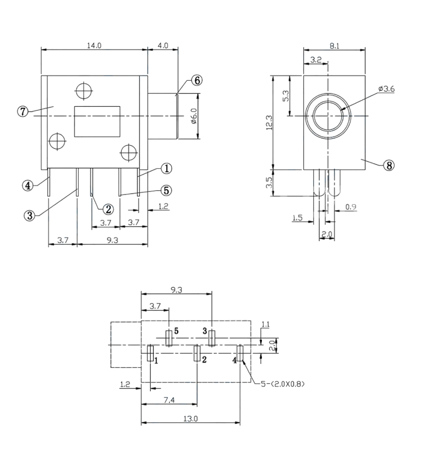 IC-260A Stereo Şase 3.5mm Sıralı