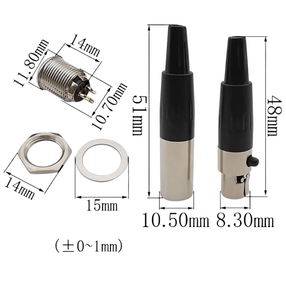 IC-261S Mini XLR Canon Jack