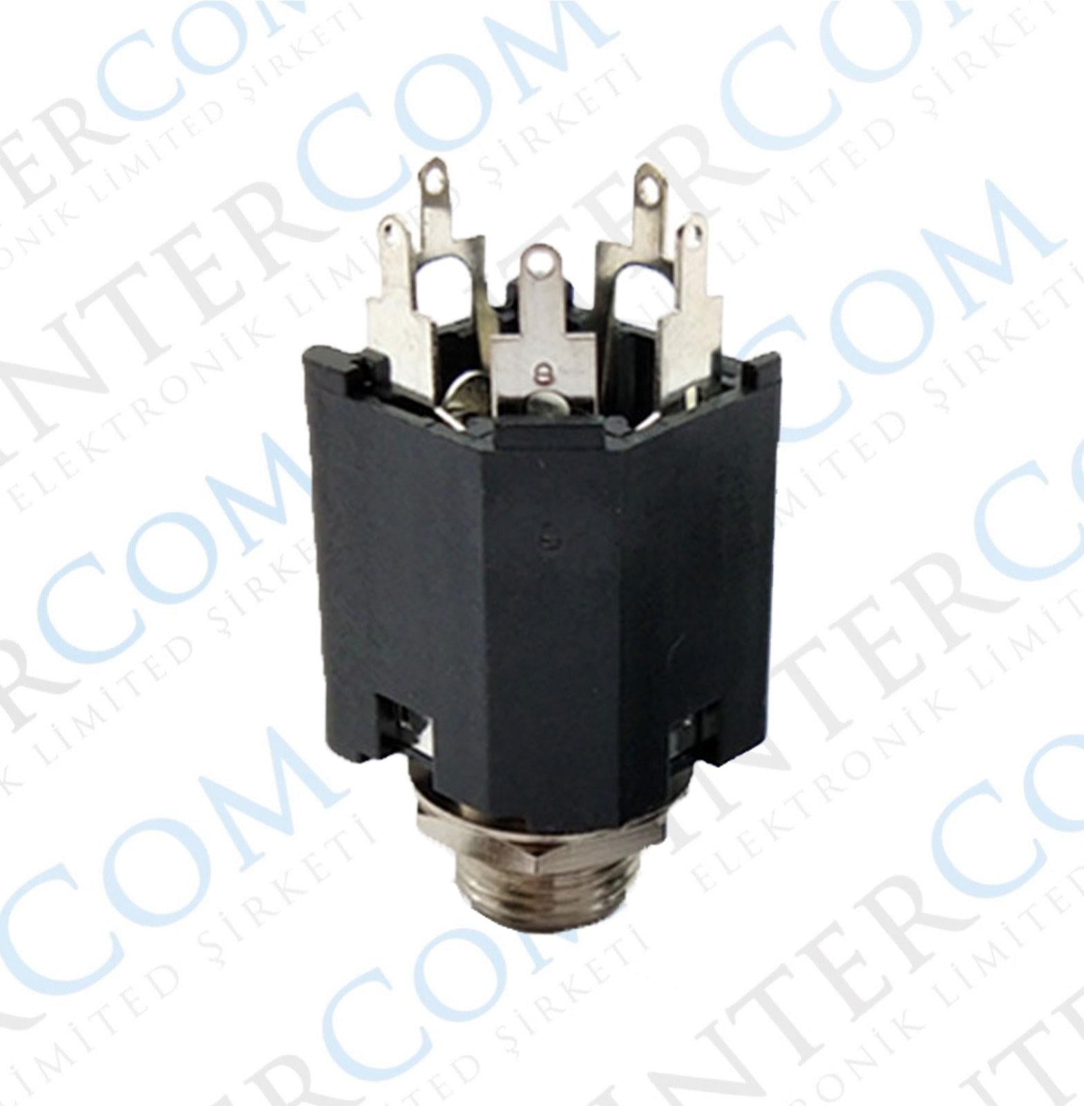IC-261G-1 6,3mm Stereo Jack Dişi Şase 180° 5P