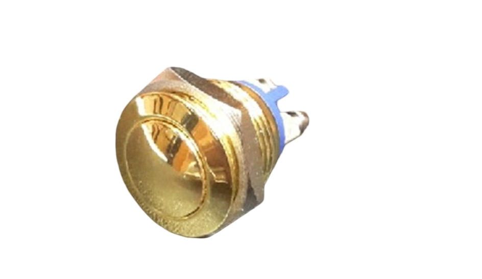 NO60 GQ16B-10-G 16mm Metal Yaylı Buton Altın Rengi IP65 Bombeli