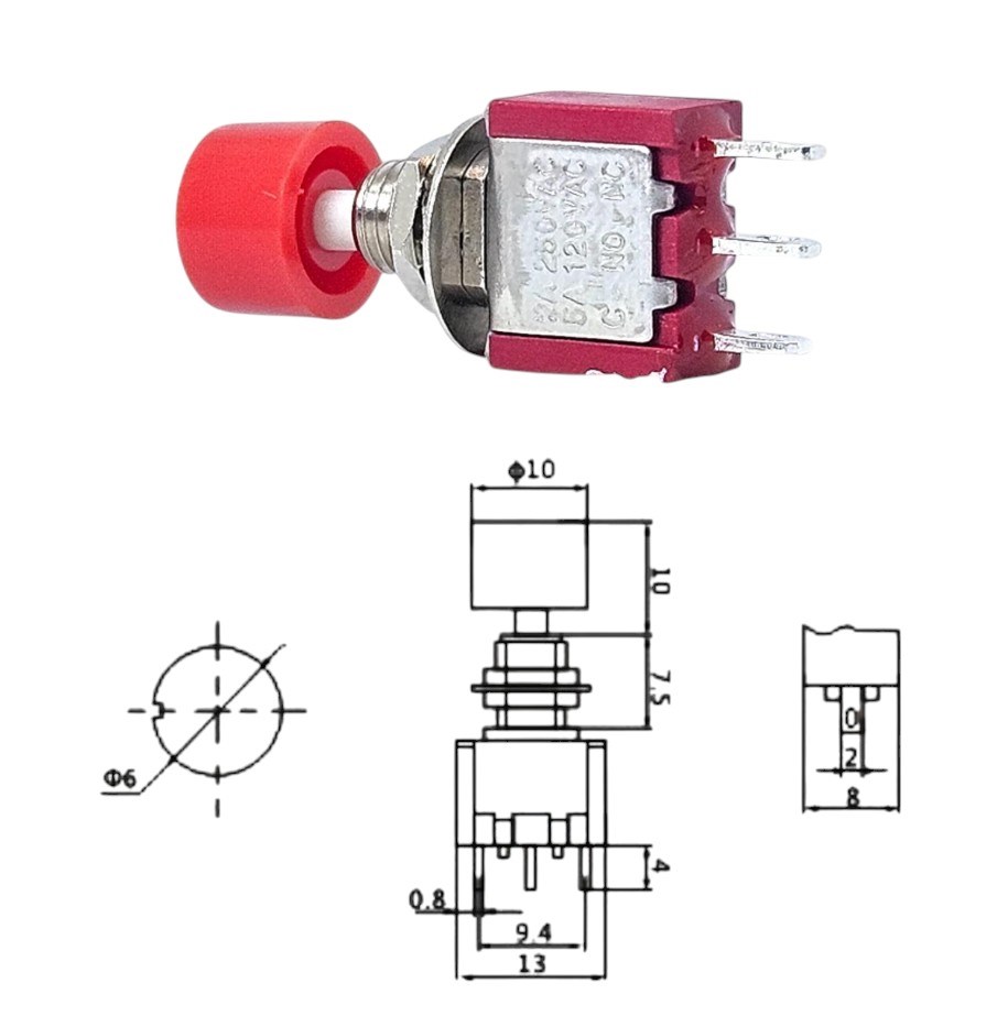 IC-139B Yaylı Buton 1NO/1NC DS-612