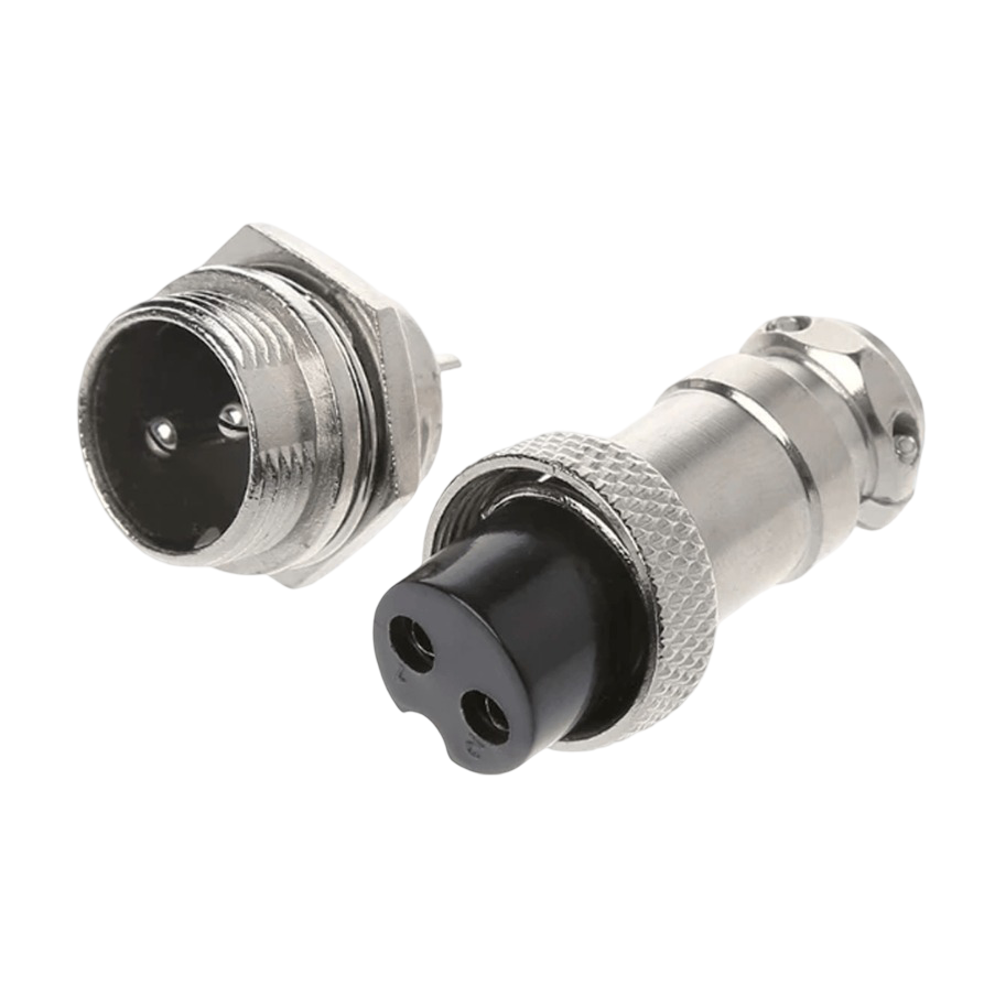 IC-261M 16mm Mayk Fiş Şase Erkek - Seyyar Dişi