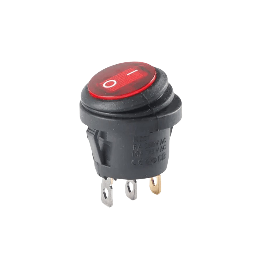 IC-131W 220 Volt Yuvarlak Işıklı Anahtar Su Geçirmez