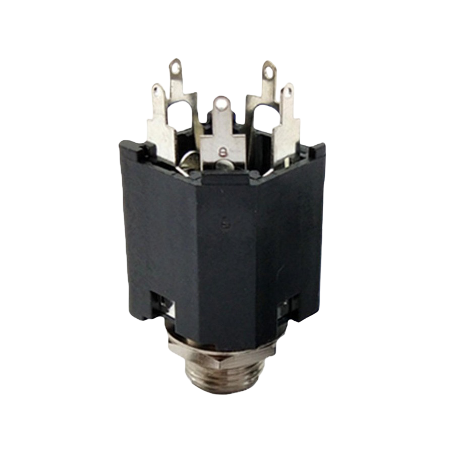 IC-261G-1 6,3mm Stereo Jack Dişi Şase 180° 5P