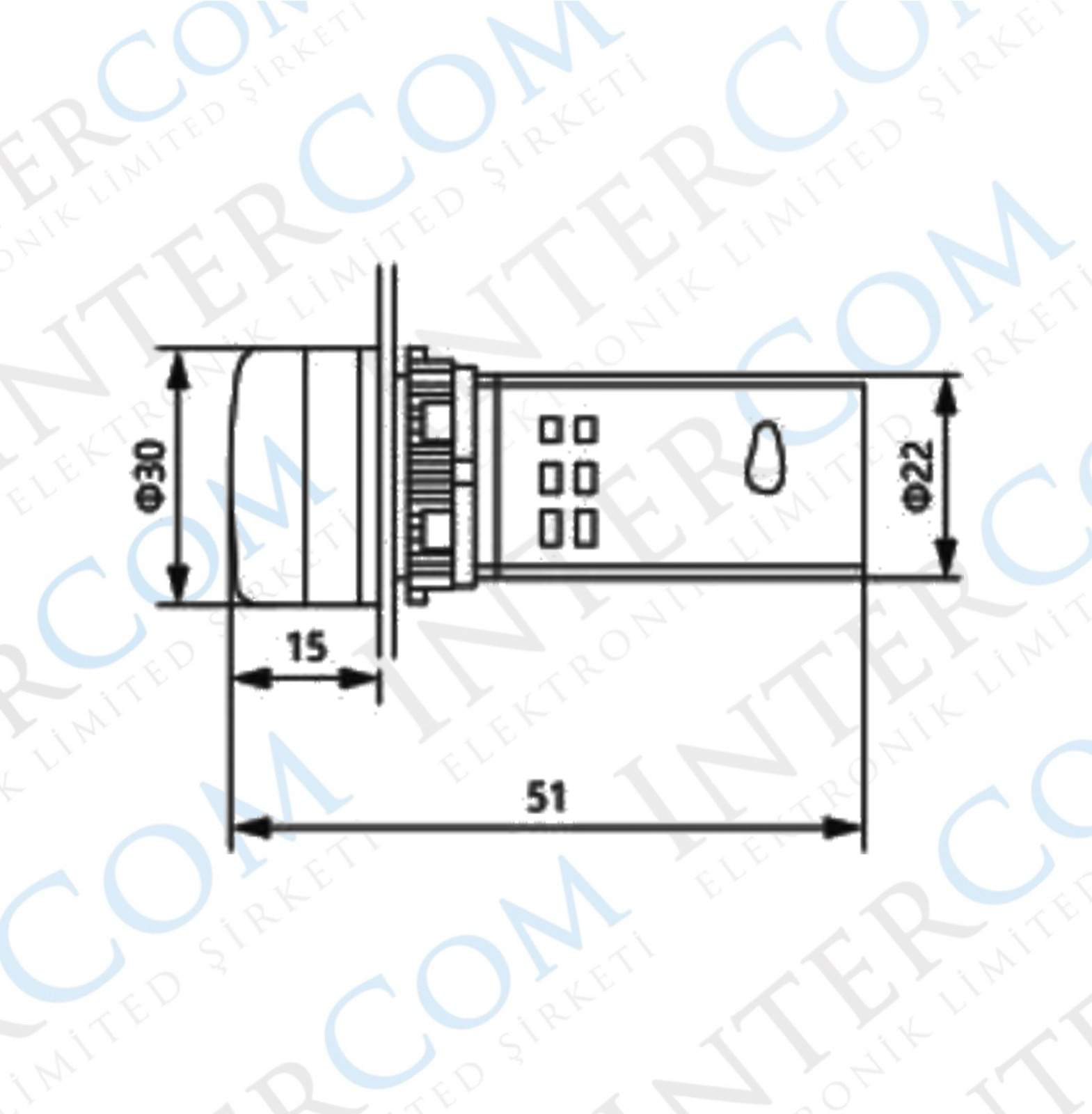 AD22-22V 22mm Dijital Voltmetre