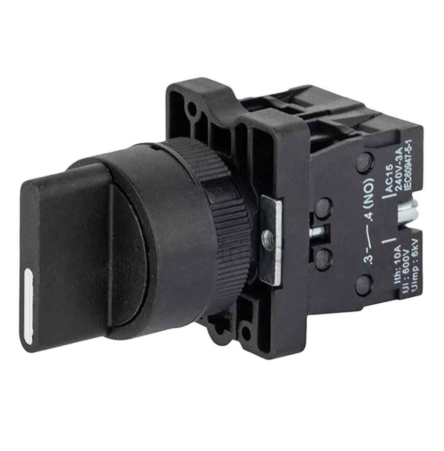 LAY5-ED53 22mm Kısa Mandal 1-0-2 Yaylı (2NO)