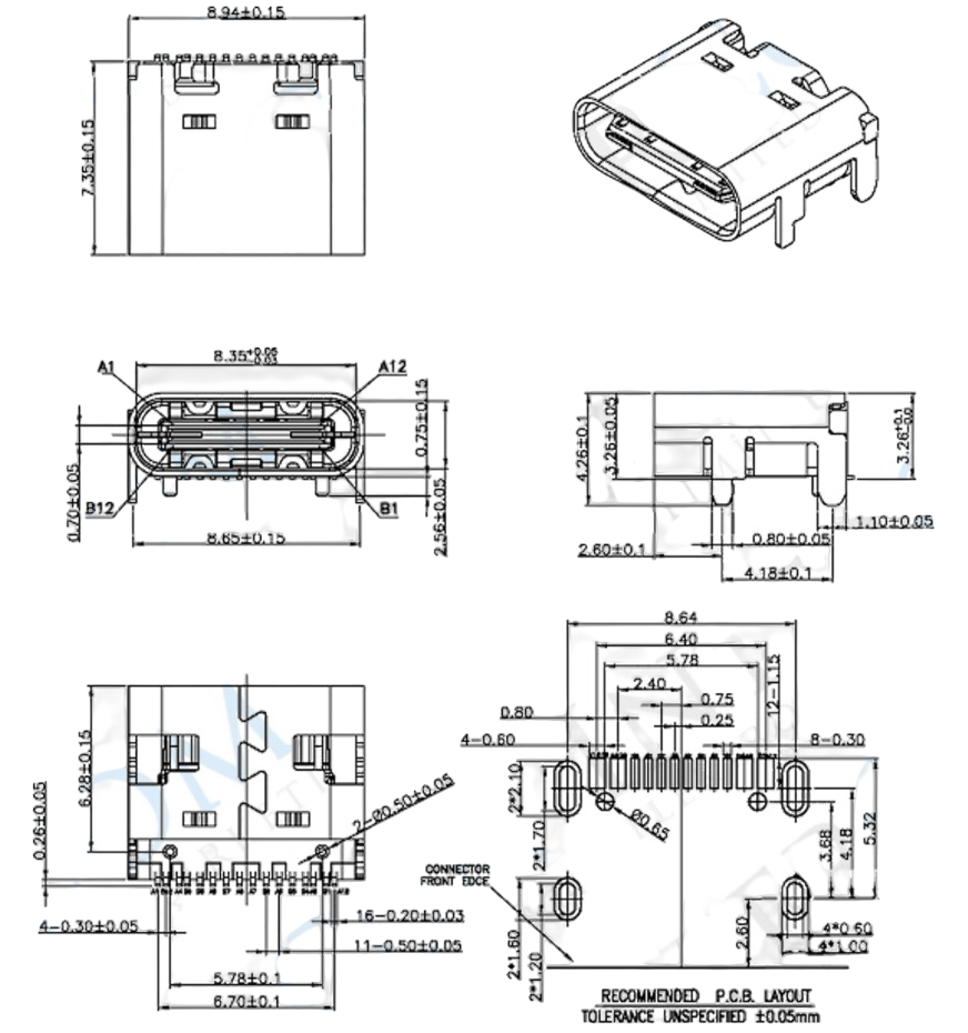 IC-266B-4 Type-C Şase Dişi 16 Pin
