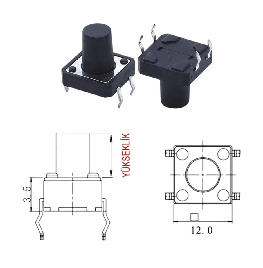 IC-202 Tact Switch 12x12