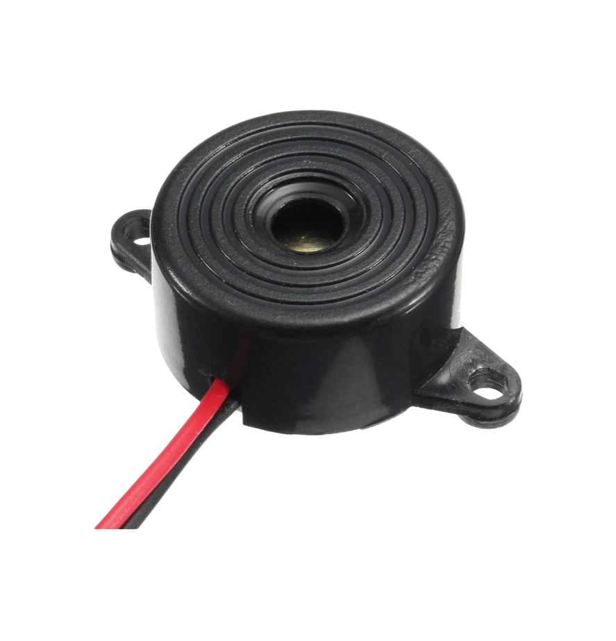 IC-221 Buzzer 12Volt DC 23mm Kablolu Devreli