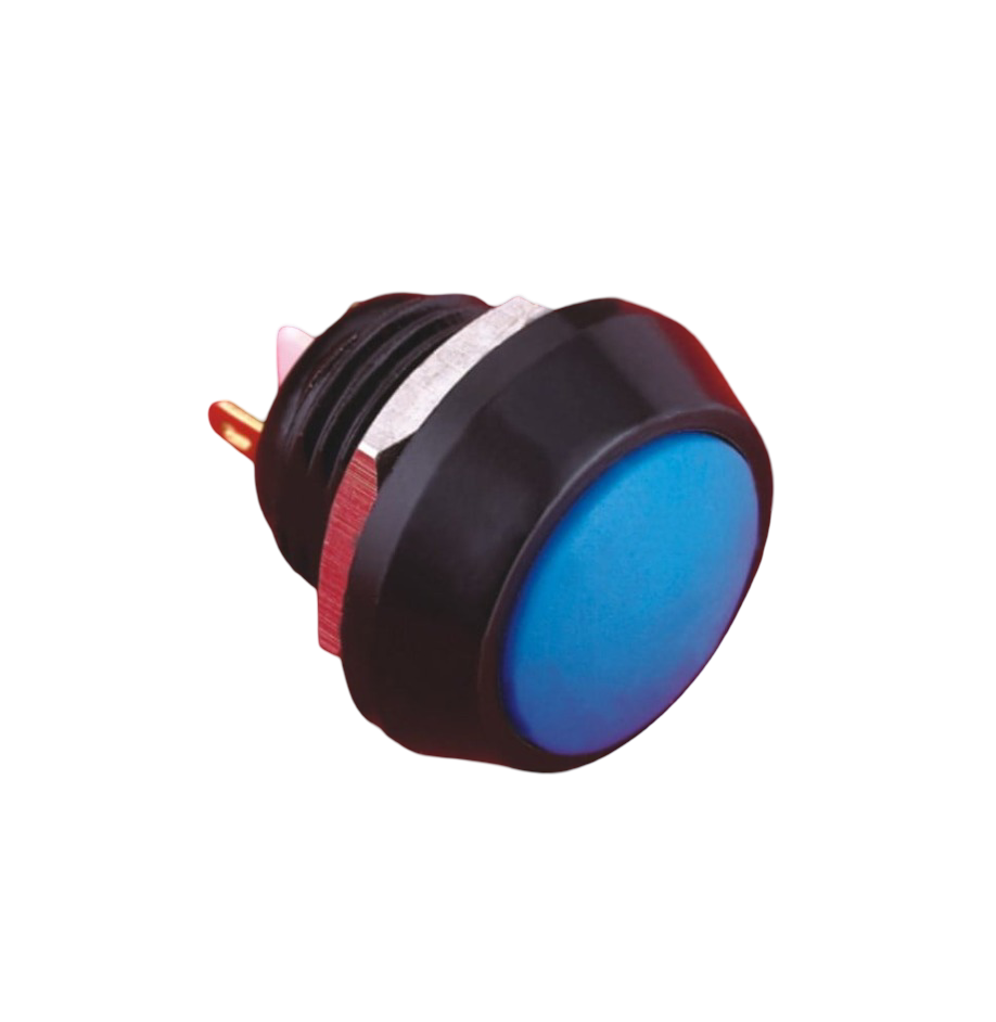 GQ12B-10J-A 12mm Aluminyum/Plastik Yaylı Buton IP65