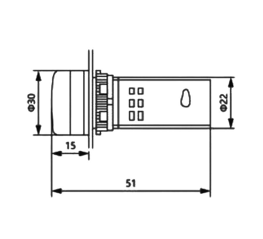 AD22-22V 22mm Dijital Voltmetre